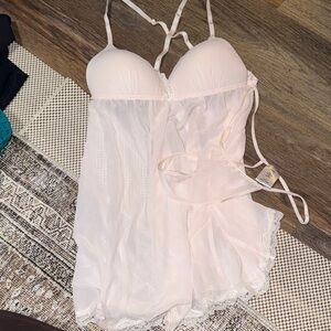 Intimo Soft Pink Lace Chemise